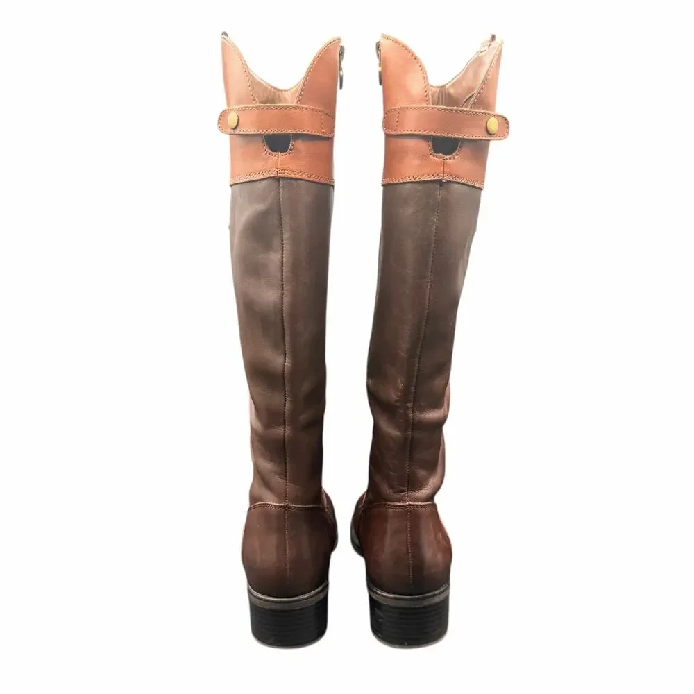 Franco Sarto two tone Brown Leather Tall Riding Boots Women’s 8.5